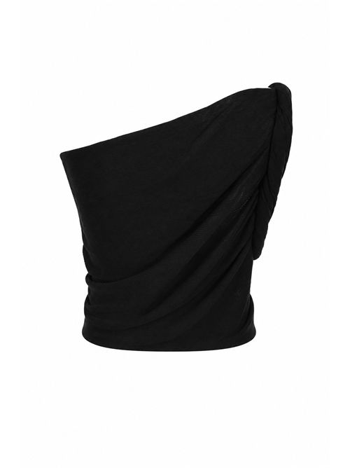 Top monospalla in maglia di viscosa a costine ALBERTA FERRETTI | M0886 01030555